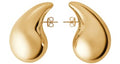 Bottega Veneta Large Drop Earrings Yellow Gold