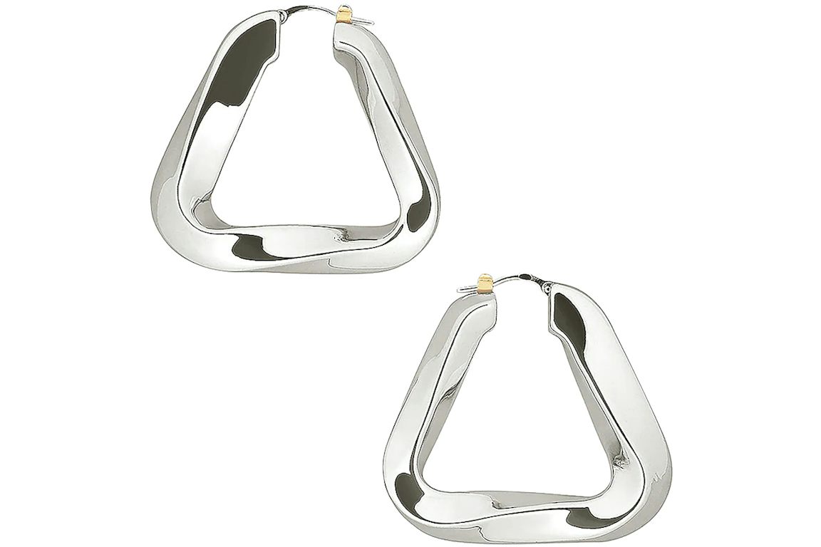Bottega Veneta Triangle Earrings Argento Antique