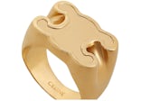 Celine Ring In Brass with Gold Finish Chevaliere Gold