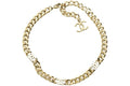 Chanel Metal Choker Necklace Gold/White