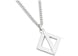 Dior CD Diamond Pendant Necklace Silver