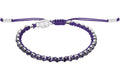 Dior x ERL Bracelet Purple Technical Rope and Purple Crystals
