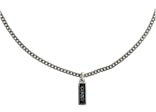 Gucci Enamel Pendant Necklace Silver