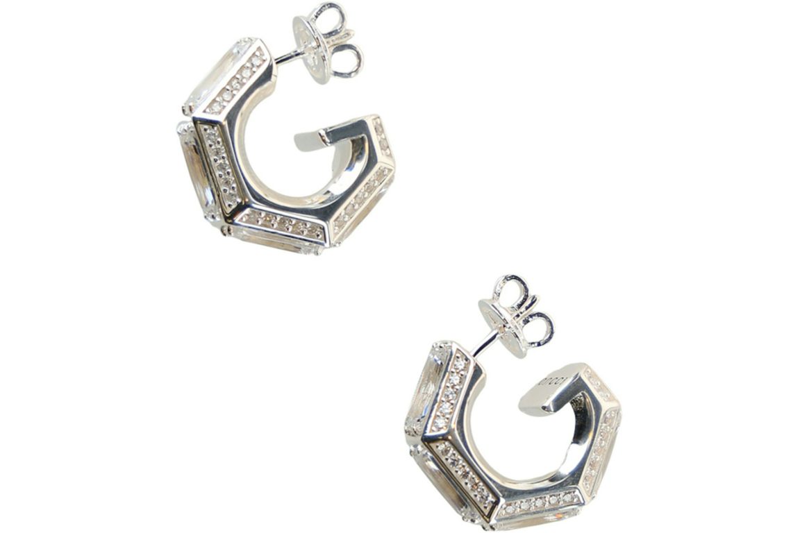 Gucci Silver Gucci G Cube Earrings Silver