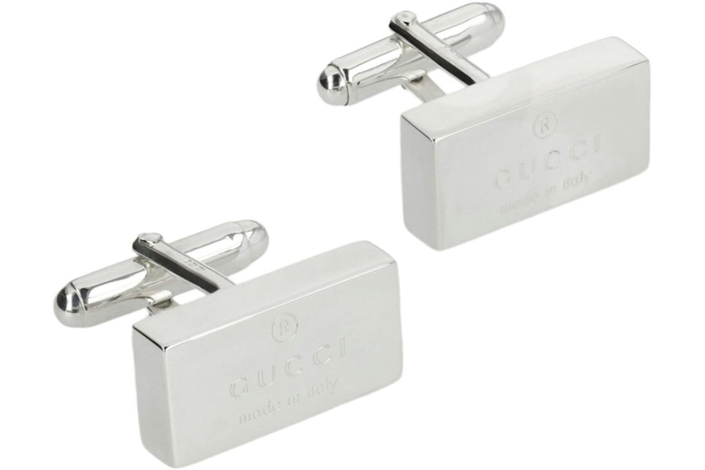 Gucci Sterling Silver Trademark Cufflinks Silver
