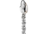 H&M x Magda Butrym Rhinestone-Chain Lariat Necklace Silver-Colored