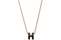 Hermes Pendant Mini Pop H Black/Rose Gold