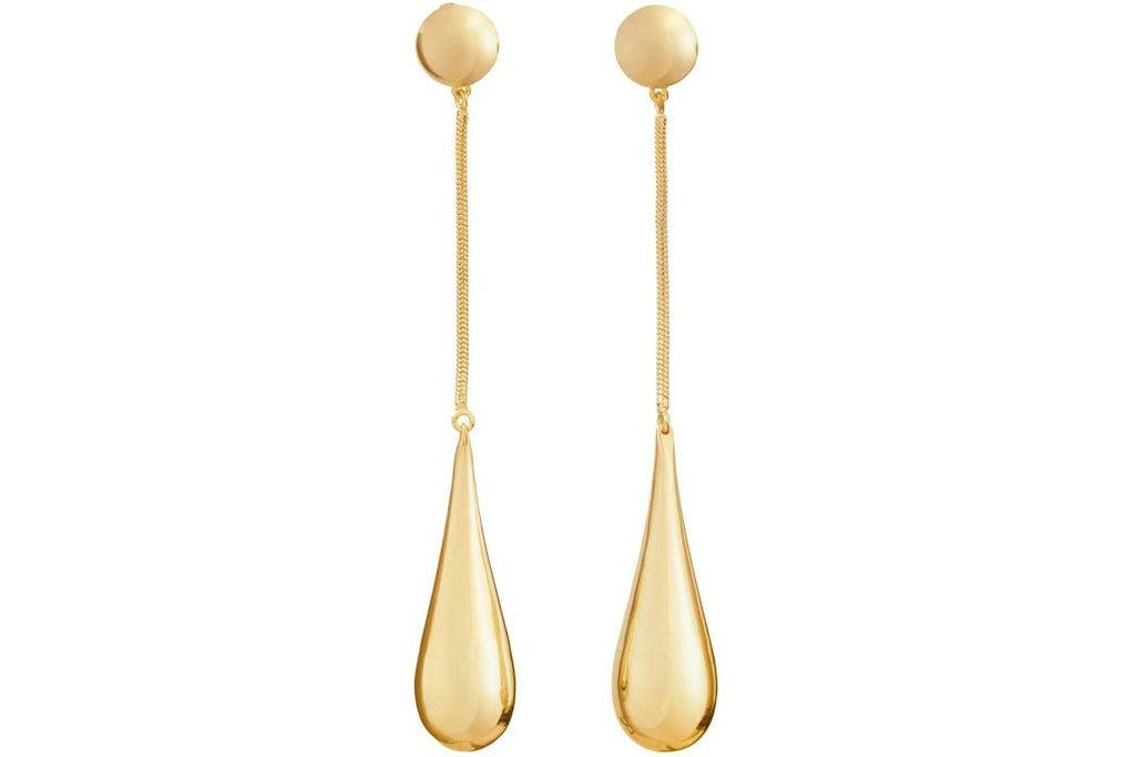 Mugler H&M Teardrop Earrings Gold-colored