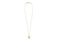 Philipp Plein $kull Crown Crystal Cable Chain Necklace Gold