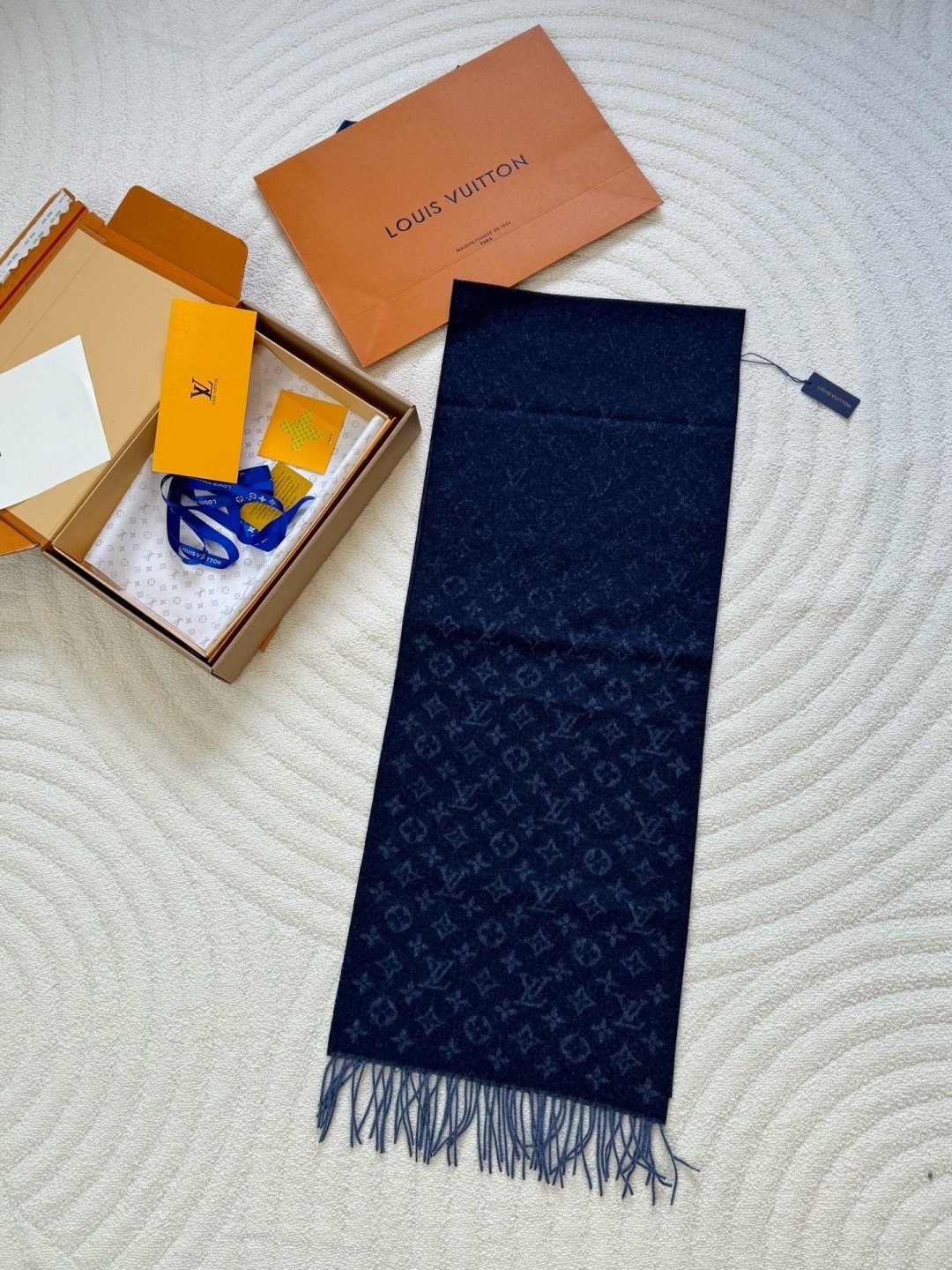 Louis Vuitton Monogram Fringe Scarf — hero
