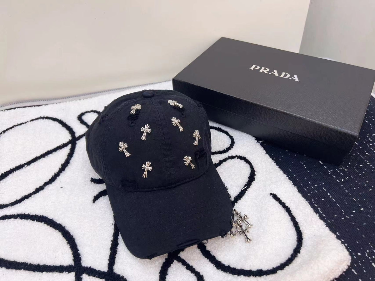 Chrome Hearts Baseball Cap - Black / White
