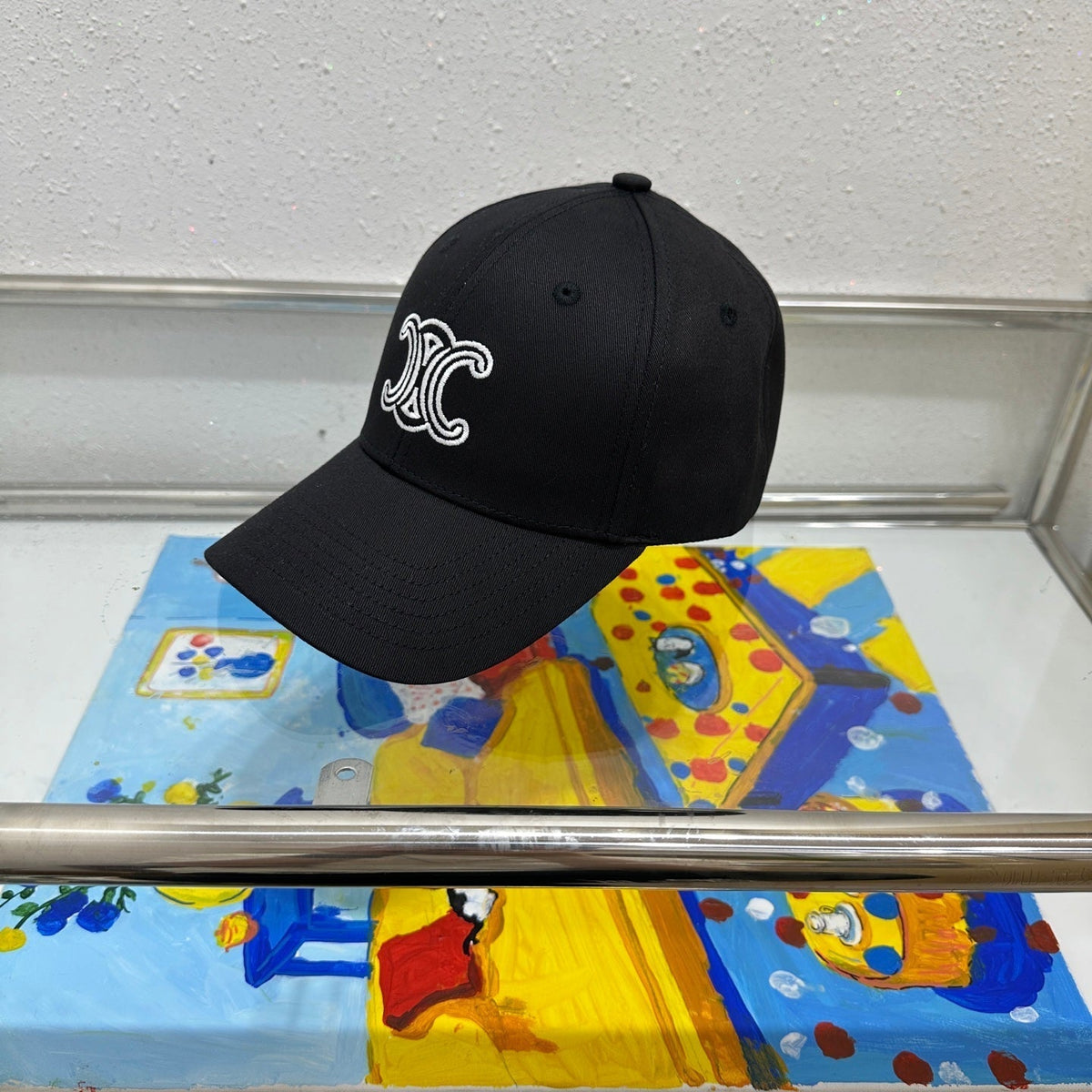 Celine Baseball Cap - White / Black