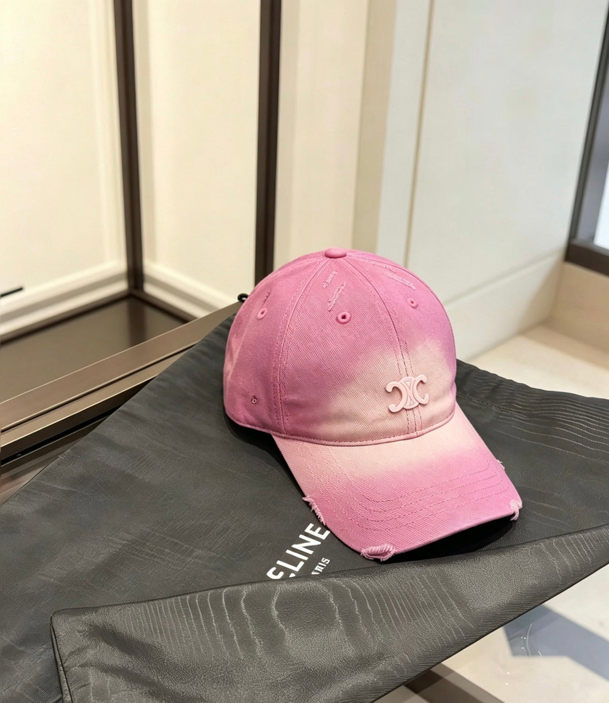 Celine Vintage Distressed Baseball Cap