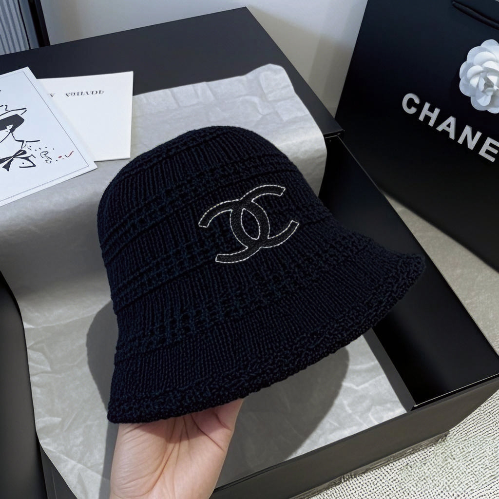 Chanel-Inspired Knit Bucket Hat