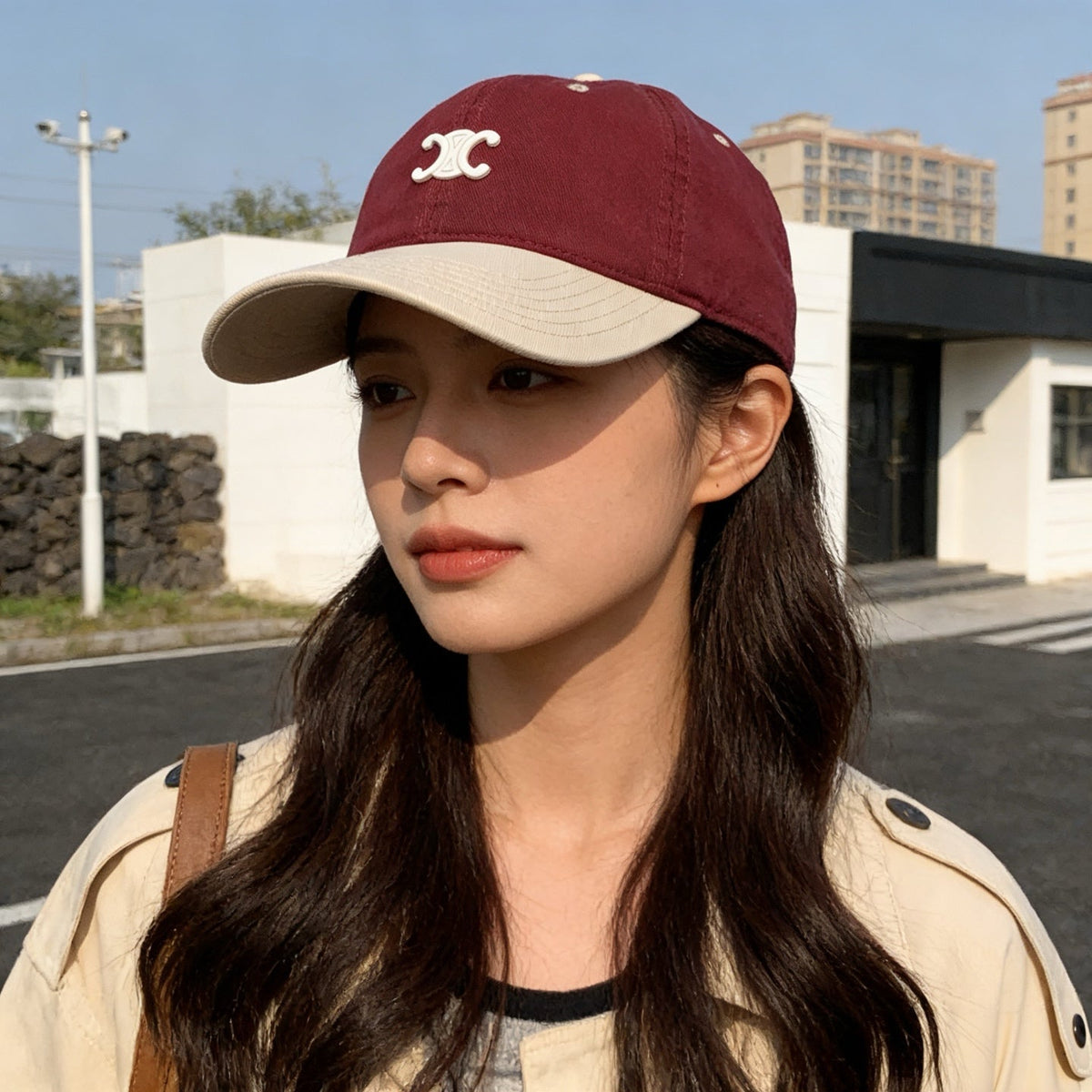 Celine Color-Block Baseball Cap