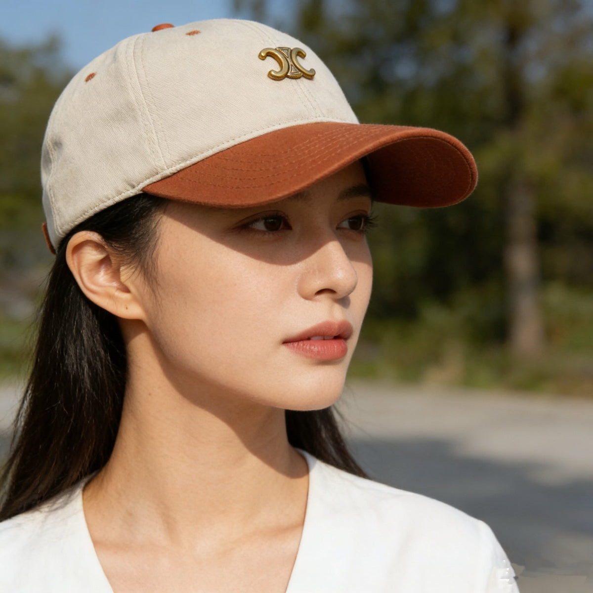 Celine Color-Block Baseball Cap