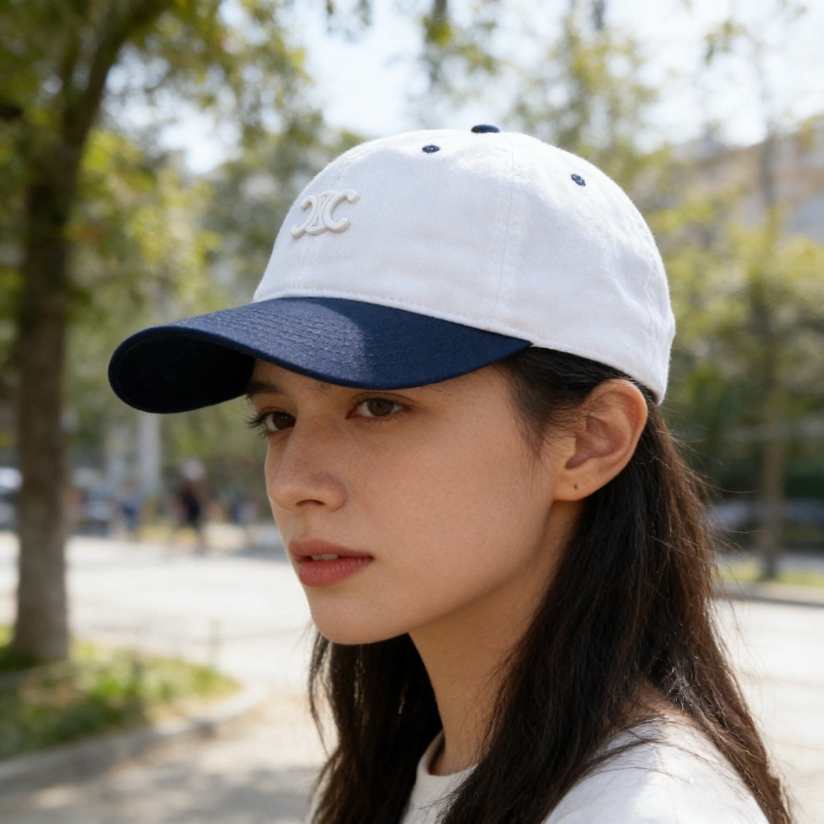 Celine Color-Block Baseball Cap