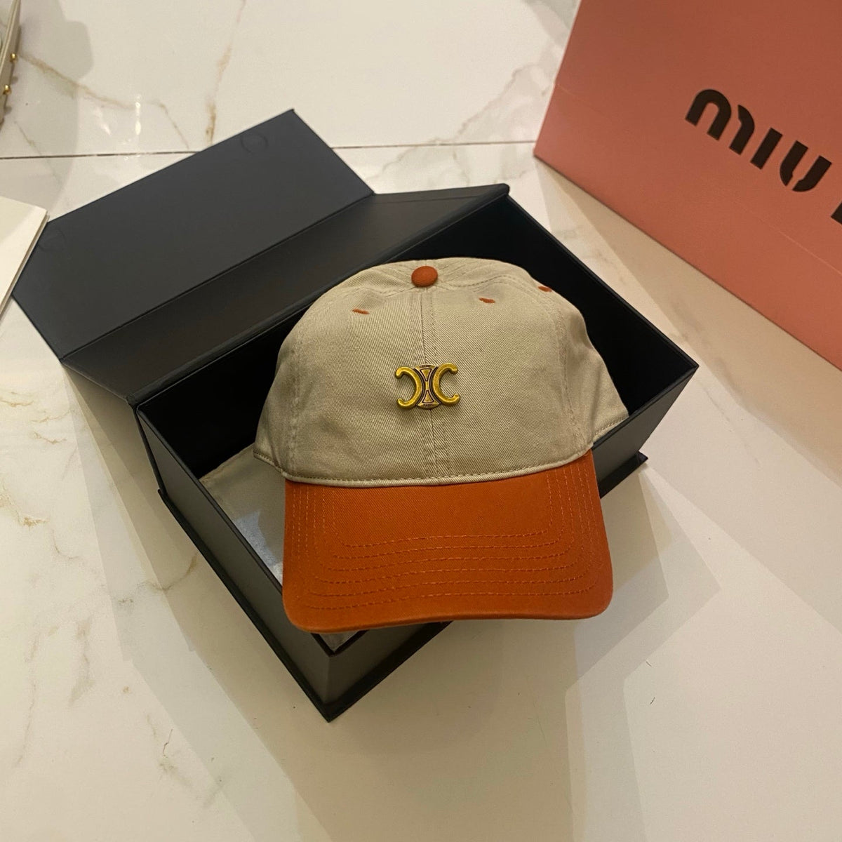 Celine Color-Block Baseball Cap
