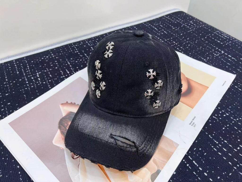 Chrome Hearts Baseball Cap - Black / White