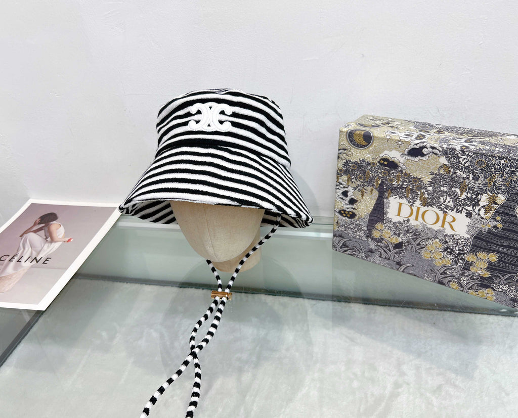 Celine Bucket Hat - Black / Blue