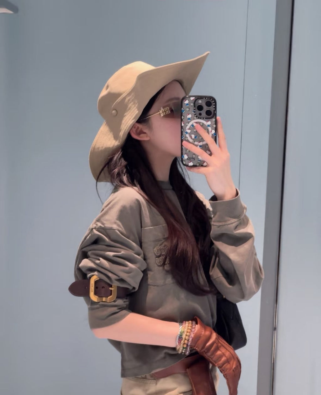 Miu Miu Bucket Hat - Pink / Beige