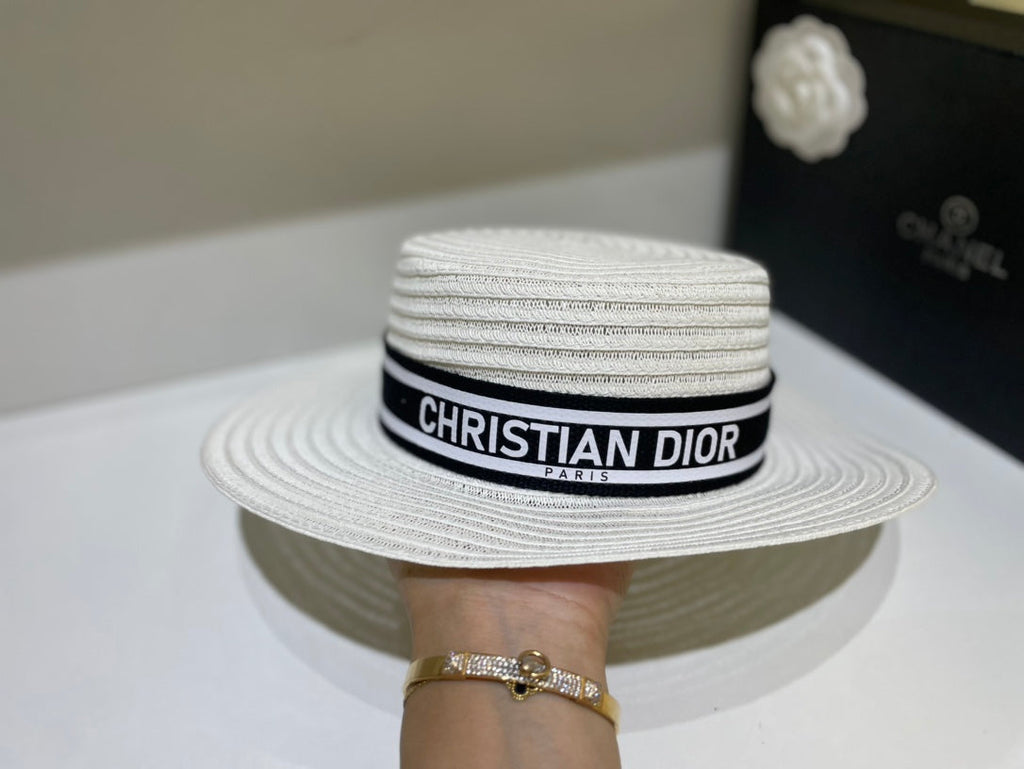 Dior Flat Cap - Black / White