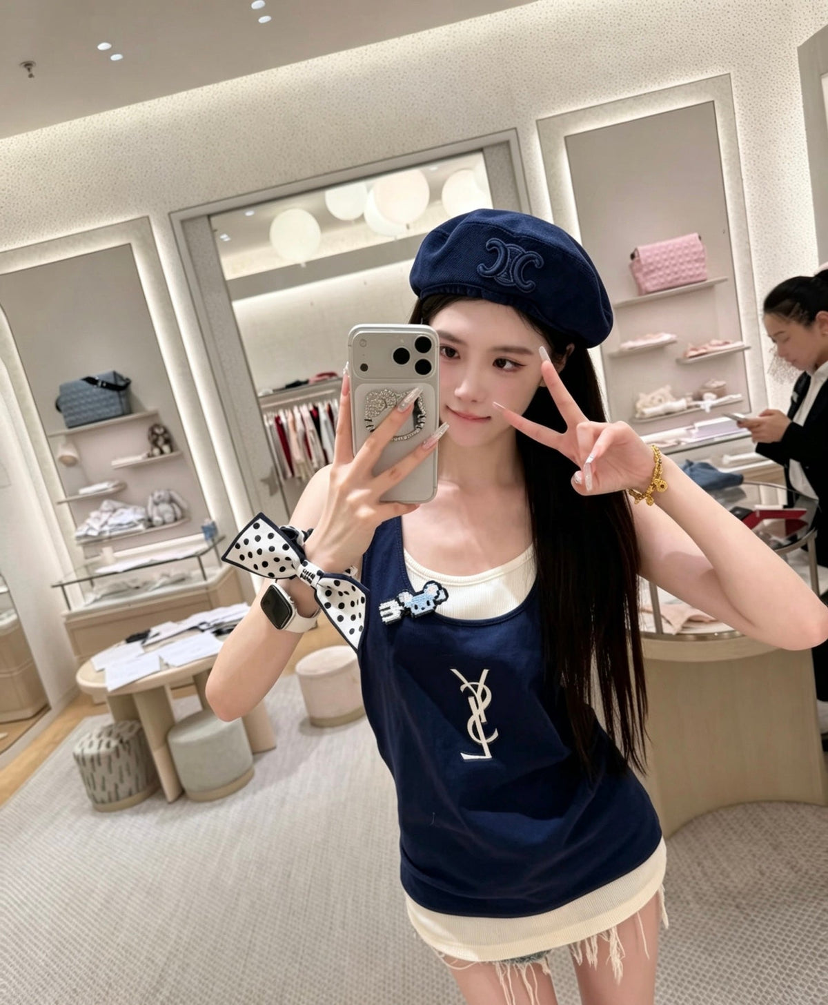 Celine Triomphe Corduroy Beret