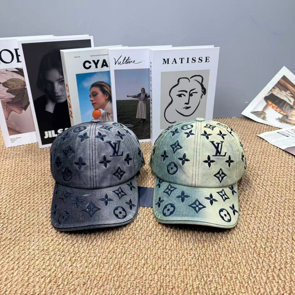 Louis Vuitton Monogram Denim Baseball Cap - Black / Blue