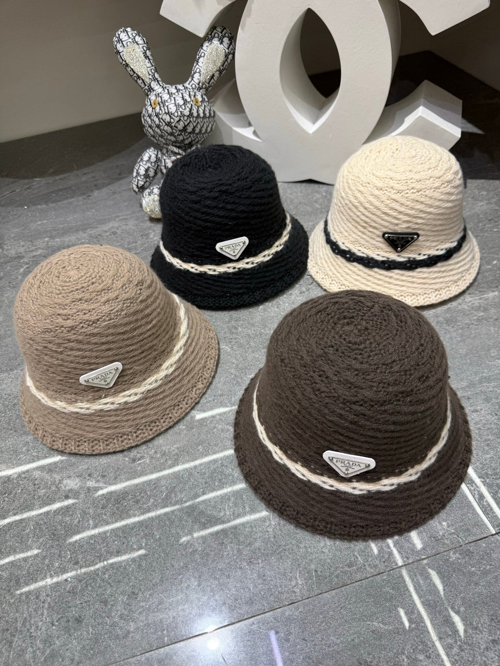 Prada Knitted Bucket Hat
