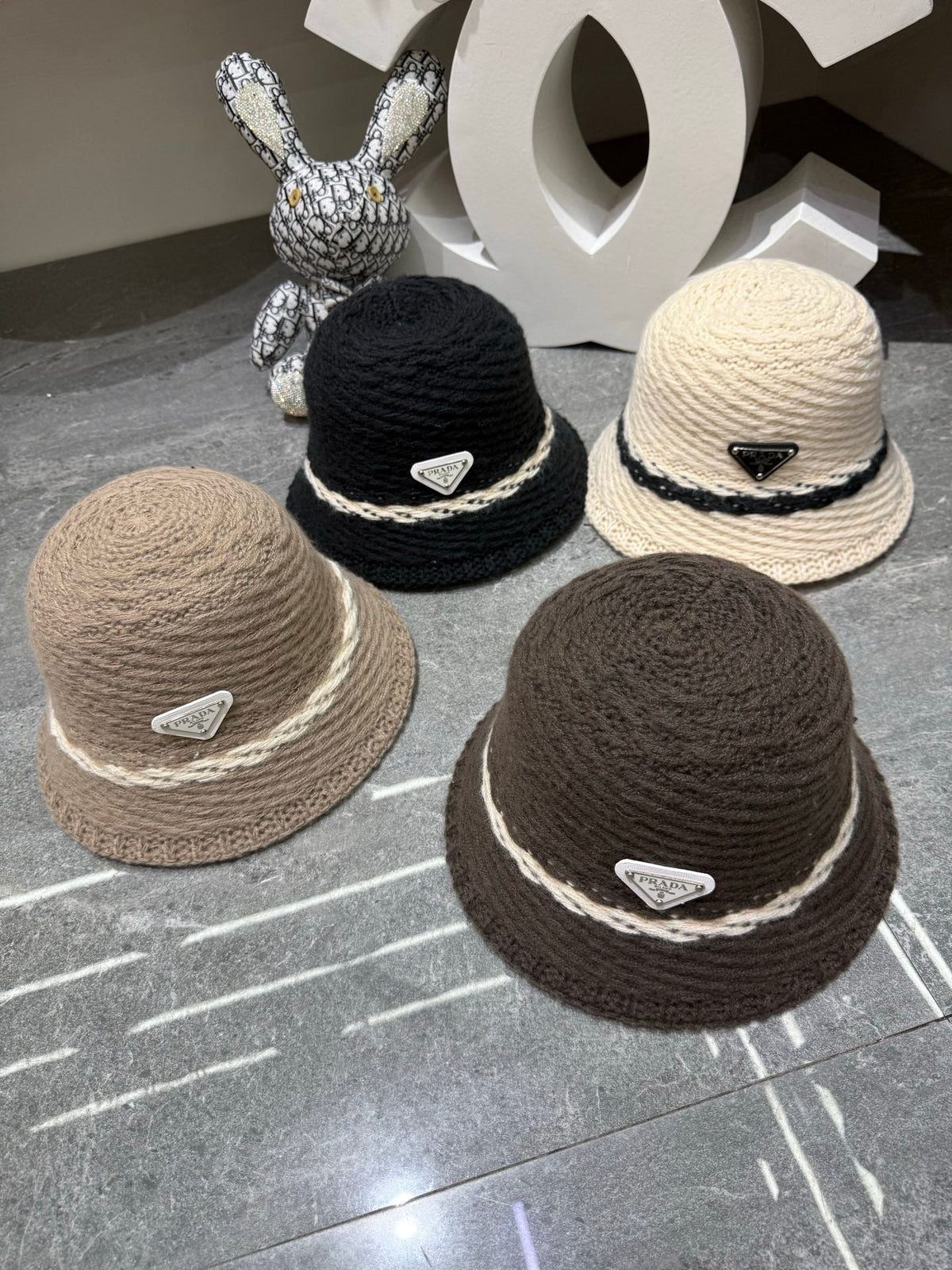 Prada Knitted Bucket Hat