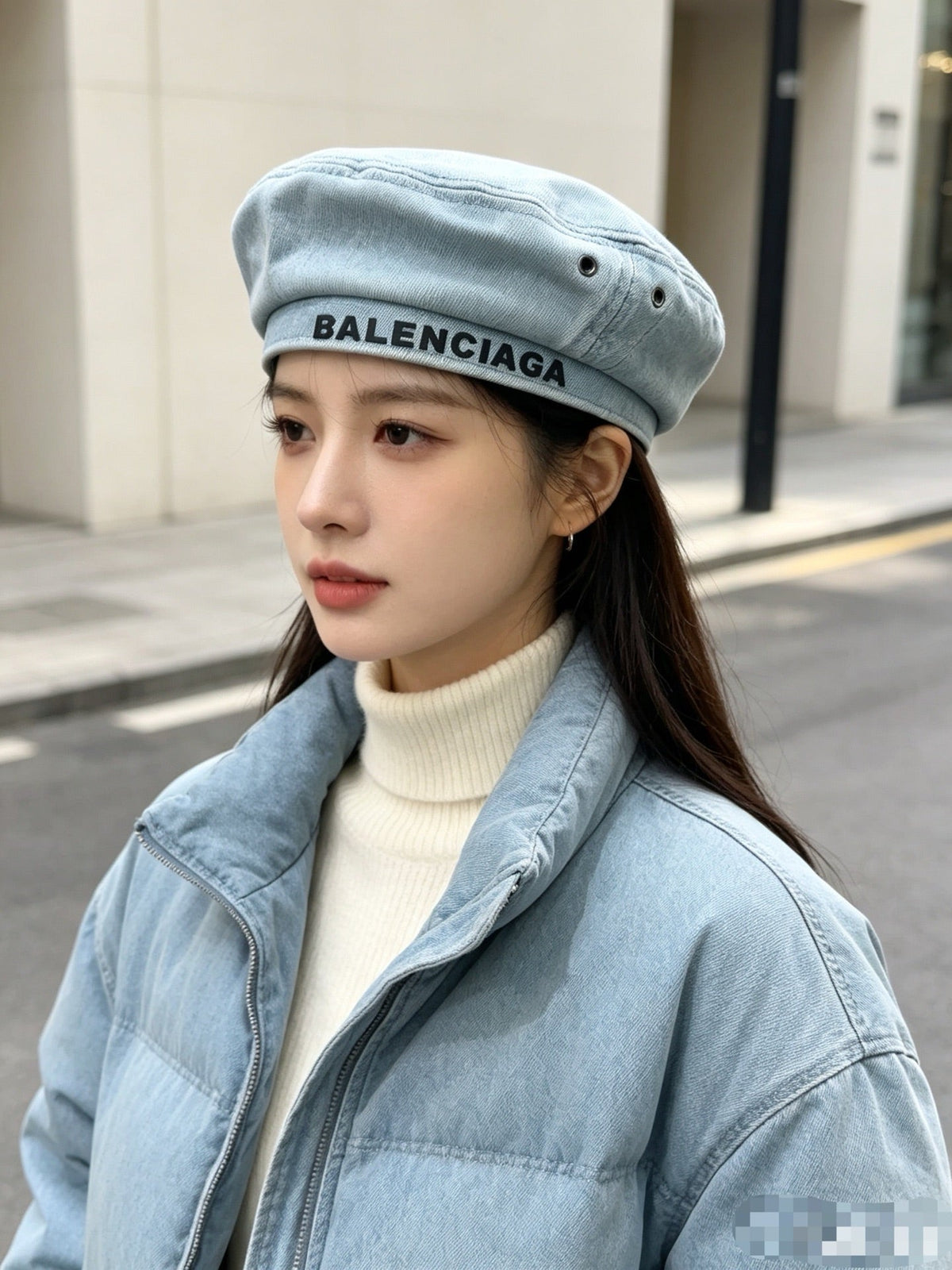 Balenciaga Denim Beret